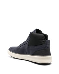 dunkelblaue hohe Sneakers aus Leder von Geox