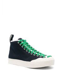 dunkelblaue hohe Sneakers aus Leder von Sunnei