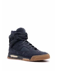 dunkelblaue hohe Sneakers aus Leder von Maison Margiela