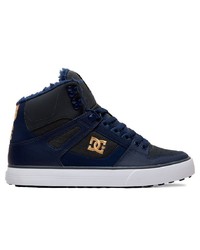 dunkelblaue hohe Sneakers aus Leder von DC Shoes