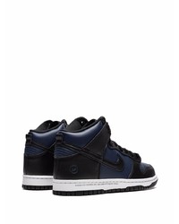 dunkelblaue hohe Sneakers aus Leder von Nike