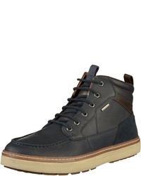 dunkelblaue hohe Sneakers aus Leder von Geox