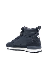 dunkelblaue hohe Sneakers aus Leder von Puma