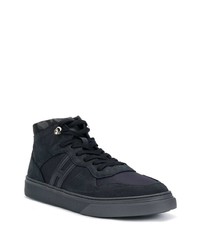 dunkelblaue hohe Sneakers aus Leder von Hogan