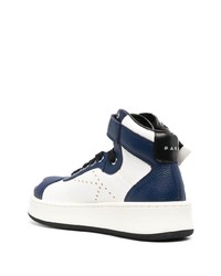 dunkelblaue hohe Sneakers aus Leder von Kenzo