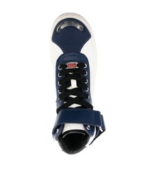 dunkelblaue hohe Sneakers aus Leder von Kenzo