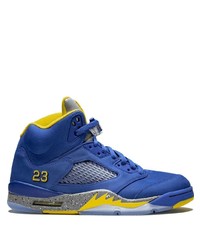 dunkelblaue hohe Sneakers aus Leder von Jordan