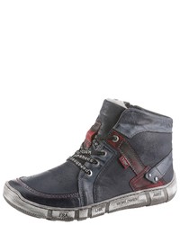 dunkelblaue hohe Sneakers aus Leder von KACPER