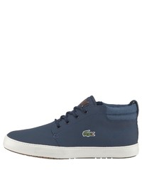 dunkelblaue hohe Sneakers aus Leder von Lacoste