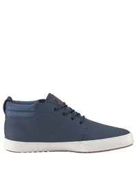 dunkelblaue hohe Sneakers aus Leder von Lacoste