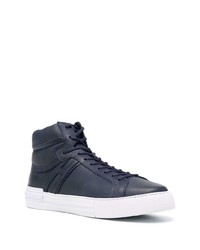 dunkelblaue hohe Sneakers aus Leder von Hogan