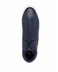 dunkelblaue hohe Sneakers aus Leder von Hogan