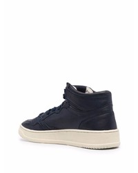 dunkelblaue hohe Sneakers aus Leder von AUTRY