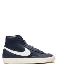 dunkelblaue hohe Sneakers aus Leder von Nike