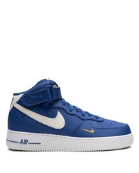 dunkelblaue hohe Sneakers aus Leder von Nike