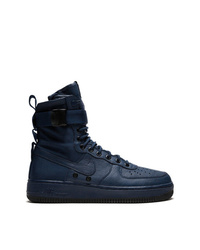 dunkelblaue hohe Sneakers aus Leder von Nike