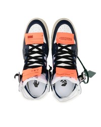 dunkelblaue hohe Sneakers aus Leder von Off-White