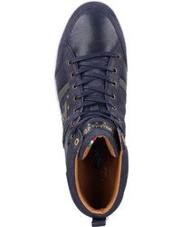 dunkelblaue hohe Sneakers aus Leder von Pantofola D'oro