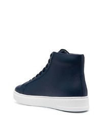 dunkelblaue hohe Sneakers aus Leder von Philipp Plein