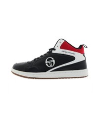 dunkelblaue hohe Sneakers aus Leder von Sergio Tacchini