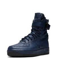 dunkelblaue hohe Sneakers aus Leder von Nike