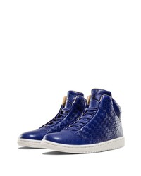 dunkelblaue hohe Sneakers aus Leder von Jordan