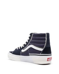 dunkelblaue hohe Sneakers aus Leder von Vans