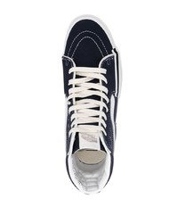 dunkelblaue hohe Sneakers aus Leder von Vans