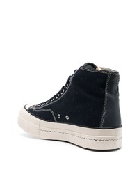 dunkelblaue hohe Sneakers aus Leder von VISVIM