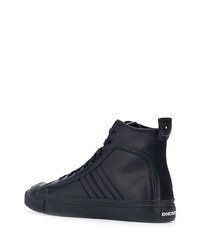 dunkelblaue hohe Sneakers aus Leder von Diesel