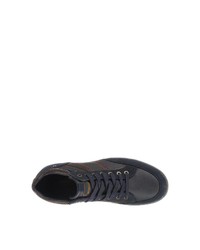 dunkelblaue hohe Sneakers aus Leder von Wrangler