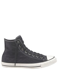 dunkelblaue hohe Sneakers aus Segeltuch von Converse