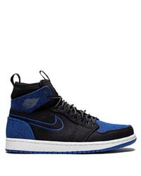 dunkelblaue hohe Sneakers aus Segeltuch von Jordan