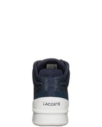 dunkelblaue hohe Sneakers aus Segeltuch von Lacoste