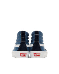 dunkelblaue hohe Sneakers aus Segeltuch von Vans