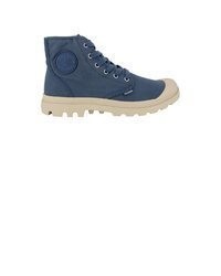 dunkelblaue hohe Sneakers aus Segeltuch von Palladium
