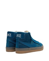 dunkelblaue hohe Sneakers aus Segeltuch von Nike
