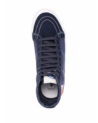 dunkelblaue hohe Sneakers aus Segeltuch von Vans