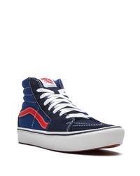 dunkelblaue hohe Sneakers aus Segeltuch von Vans