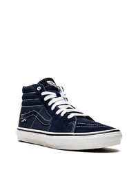 dunkelblaue hohe Sneakers aus Segeltuch von Vans