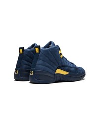 dunkelblaue hohe Sneakers aus Wildleder von Jordan