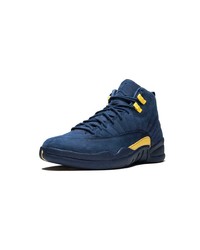 dunkelblaue hohe Sneakers aus Wildleder von Jordan