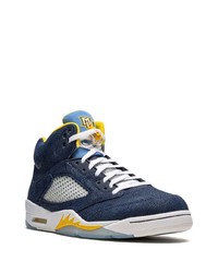 dunkelblaue hohe Sneakers aus Wildleder von Jordan