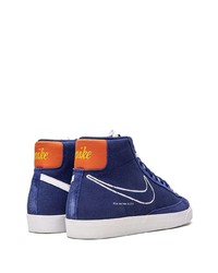 dunkelblaue hohe Sneakers aus Wildleder von Nike