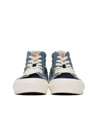 dunkelblaue hohe Sneakers aus Wildleder von Vans