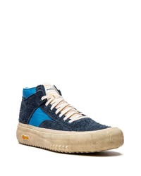 dunkelblaue hohe Sneakers aus Wildleder von Brand Black