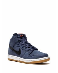 dunkelblaue hohe Sneakers aus Wildleder von Nike