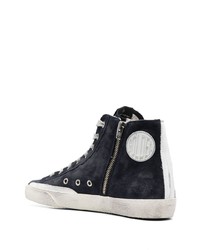 dunkelblaue hohe Sneakers aus Wildleder von Golden Goose