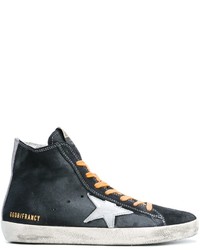 dunkelblaue hohe Sneakers aus Wildleder von Golden Goose Deluxe Brand