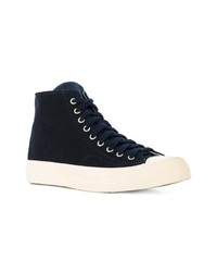 dunkelblaue hohe Sneakers aus Wildleder von Visvim